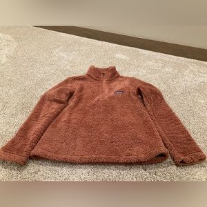 Women Patagonia Los Gatos 1/4 Zip Pull Over Century Pink burnt Orange sweatshirt